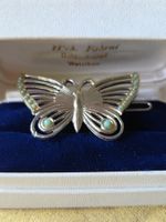 Schöner Vintage Schmetterling Haarschmuck Klemme Silberglanz