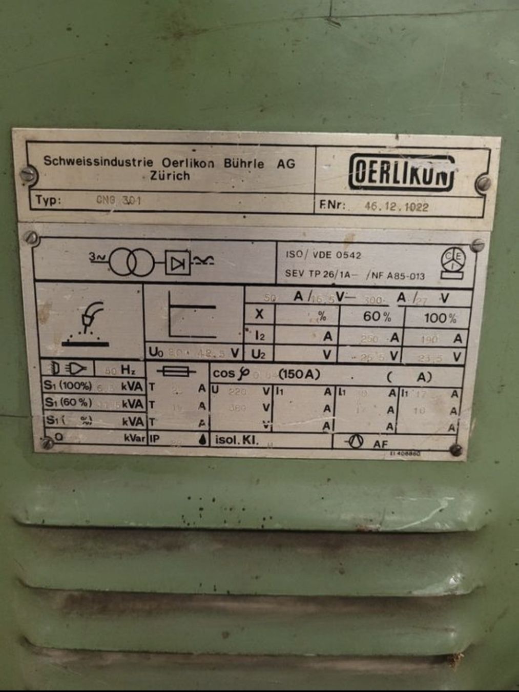 Oerlikon Saldatori: Oerlikon CNG 3 Schweissgerät – Difettoso da Beromünster venduto da mat_qtl6 2
