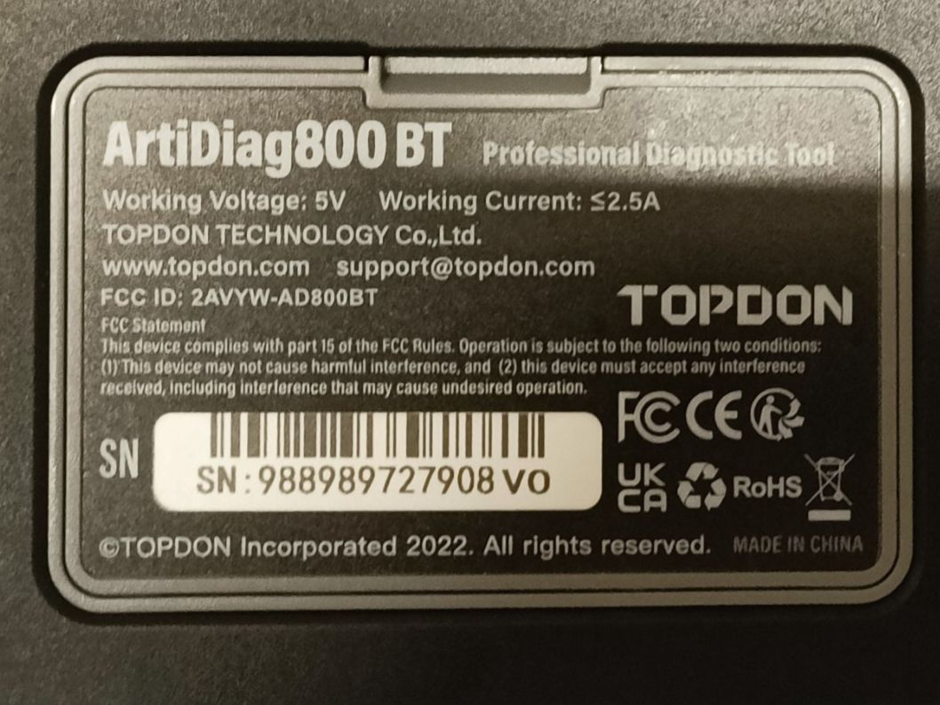 Misurare: Diagnosegerät TOP DON ArtiDiag 800 BT OBD2 – Nuovo (secondo la descrizione) da Villmergen venduto da VM-Motorreinigung 2