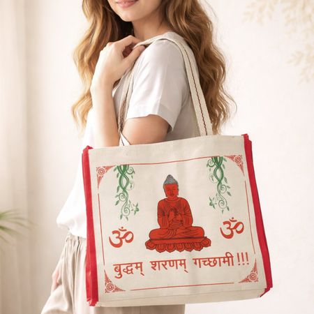 Einkaufstasche XL aus Baumwolle Tasche Indien Buddha Hippie