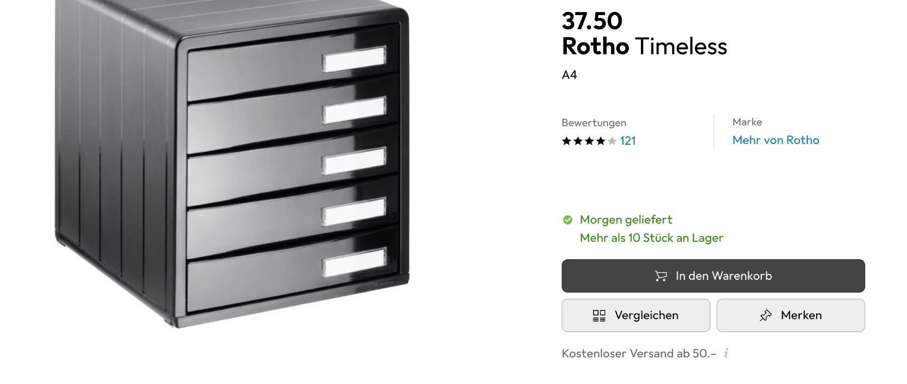 Rotho Systemes d'archivage: Schubladenbox mit 5 Fächern Rotho Timeless / A4 – D'occasion à Stein AG par ItsNastja 9