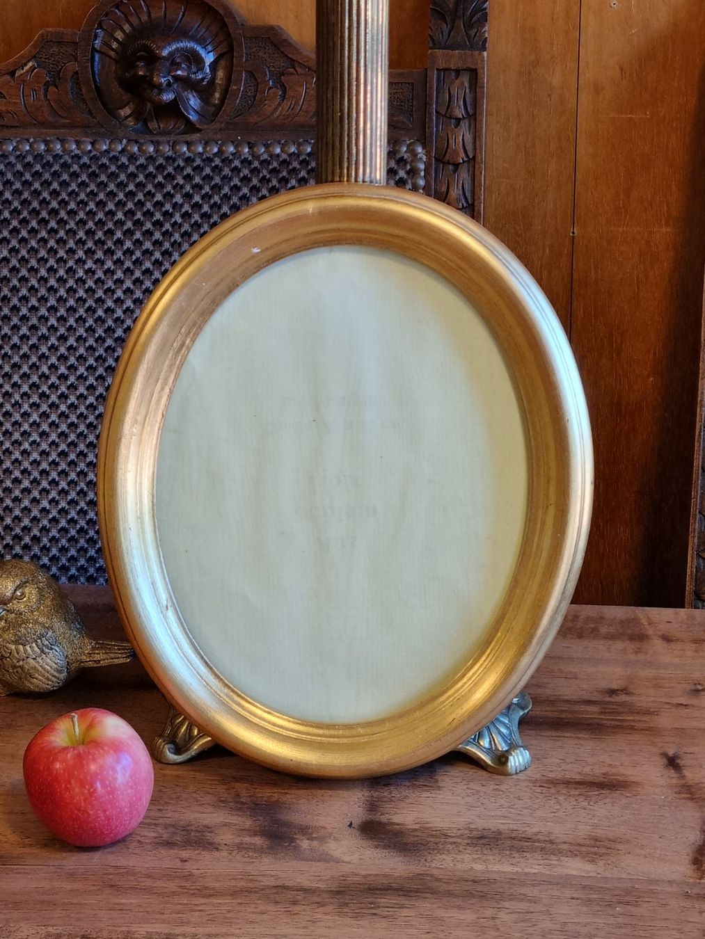 Cornici: Ovaler Goldrahmen mit Glas, Antik-Stil – Usato da Scharnachtal venduto da devin03