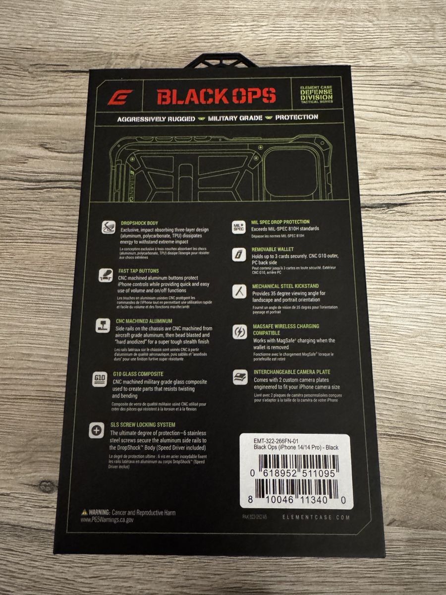 Cover & Protezioni schermo: Coque iPhone 14 /15 Pro Element Case Black Ops Neuf – Nuovo e nell'imballaggio originale da La Chaux de fonds venduto da car_f9yg 6