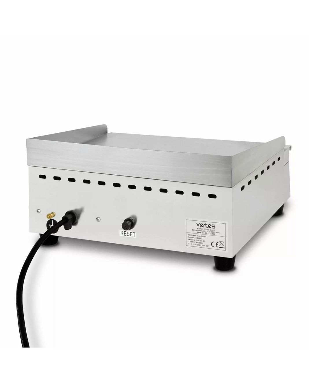 Griglie: +vertes 1700 W Elektro Grillplatte glatt – Nuovo e nell'imballaggio originale da Amriswil venduto da JaJa-Express 1