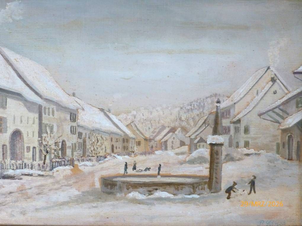 Dipinti: Winterbild gemalt gemäss Bilder. – Usato da Pratteln venduto da Emperial 1
