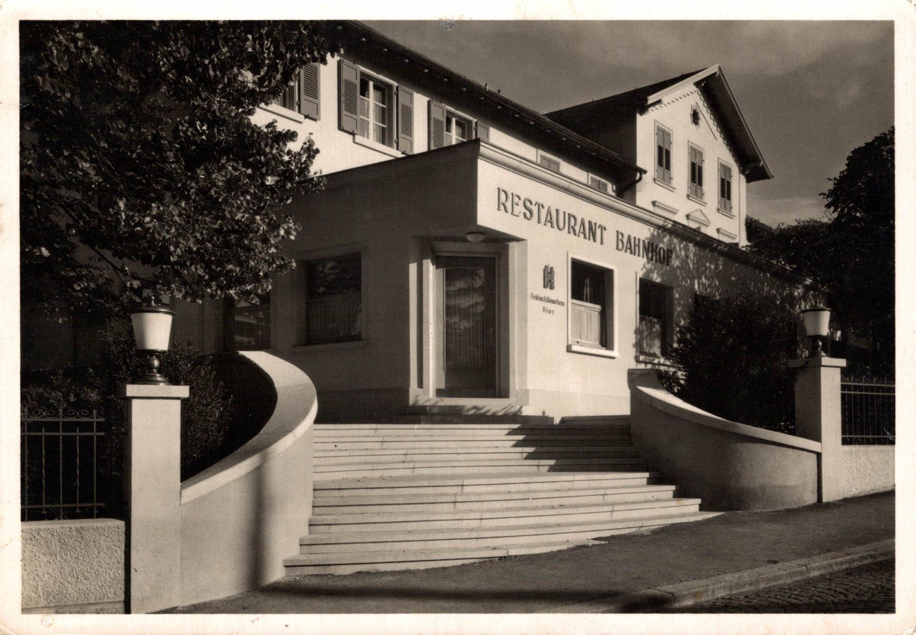 Cartoline postali: Hotel Bahnhof, Rheinfelden – Usato da Bronschhofen venduto da Astore