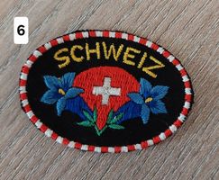 Badge , Patch, Aufnäher SCHWEIZ , Enzian , schwarz (6)