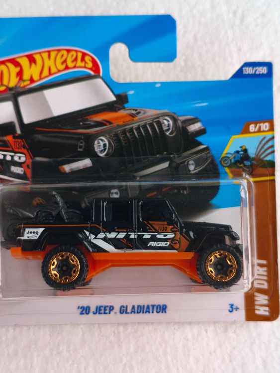 Hot Wheels 20 Jeep Gladiator Black #130 Mainline 2025 Case F (In-Stock) New 4x4