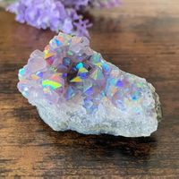 ✲ Amethyst Cluster mit Titan Aura ✲ 64g / 47mm Stufe Druse