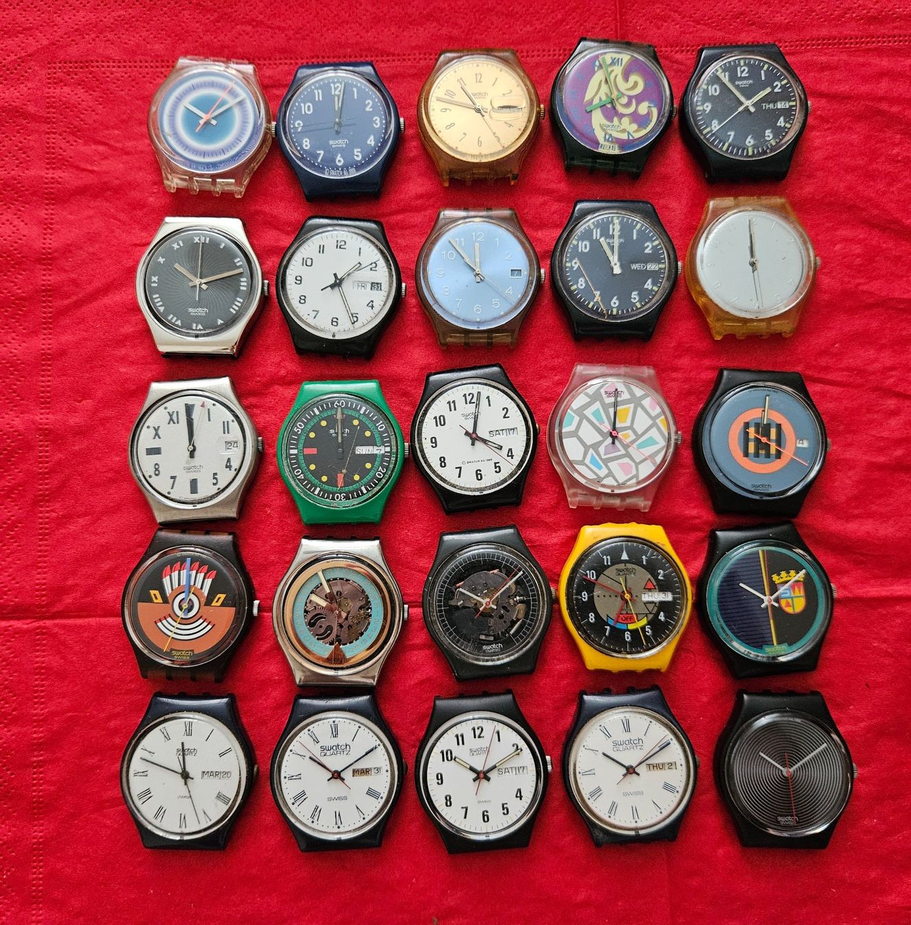 Swatch Montres: 25x Swatch 1983 & Co NOT WORKING – Défectueux à Genève par Icg146