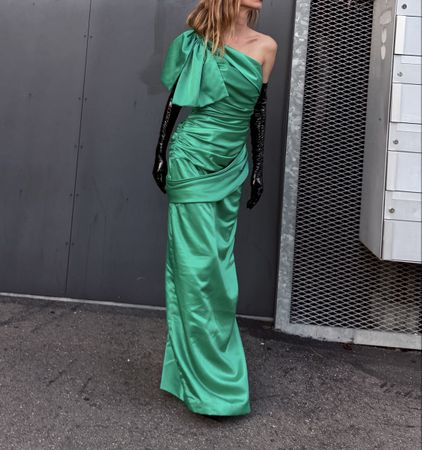 vintage Abendkleid mintgrün Grösse M