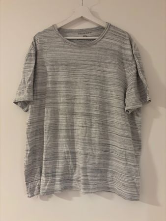 Primark Herren T-Shirt Grau gestreift Gr. 2XL – Baumwolle
