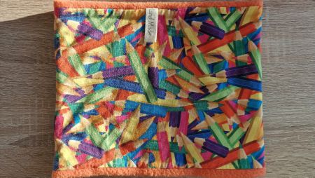 Schlauchschal  / Loop Jersey mit Fleece, Motiv Buntstifte,