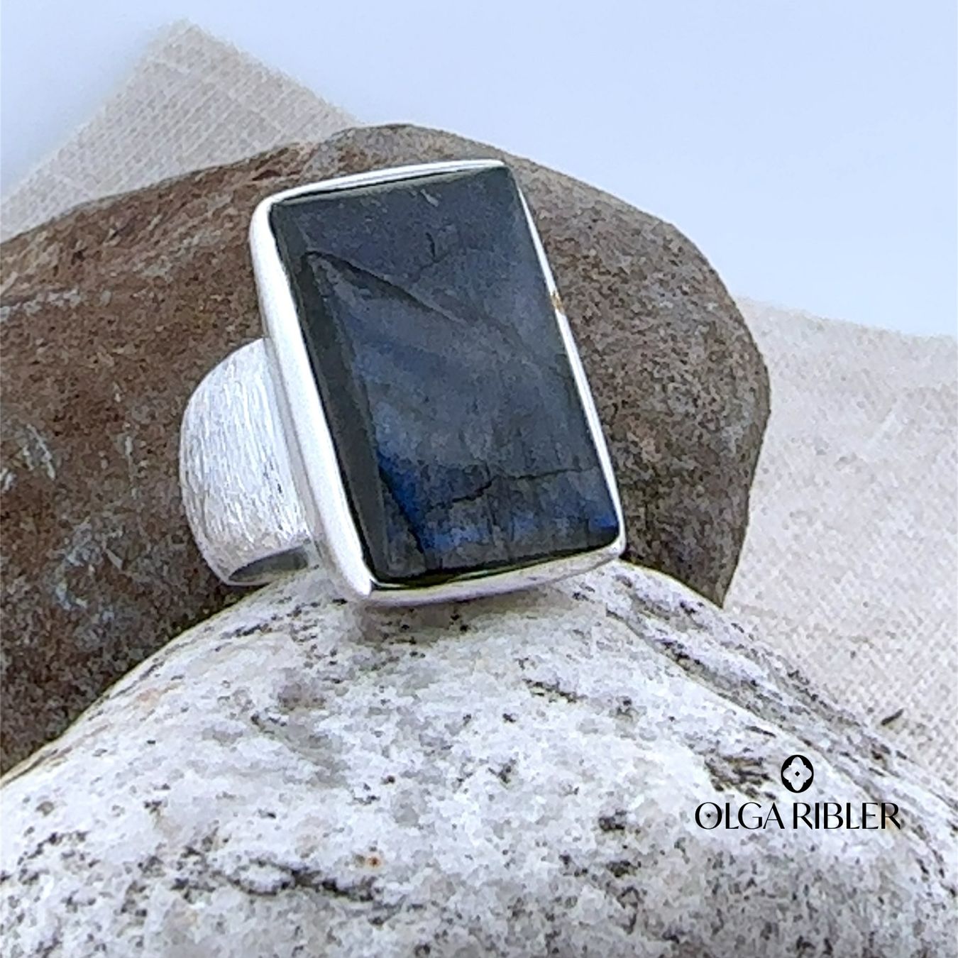 Olga Ribler Anelli: Statement Silber Ring 925 - Labradorit - Grösse 58 – Nuovo (secondo la descrizione) da Luzern venduto da Schmuckoutlet 5