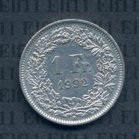 CHF___1.00 1992 -vz 1 Franken
