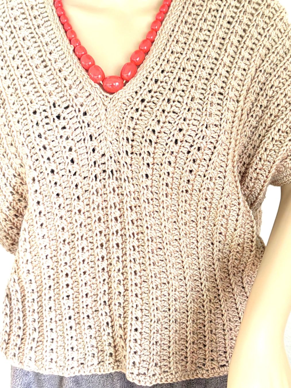 Top: Selbst gehäkelter Sommertop Farbe Sand – Nuovo (secondo la descrizione) da Basel venduto da Omi60 3