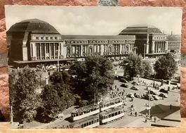 HAUPTBAHNHOF Leibzig - Tram Oldtimer Grossformat Deutschland