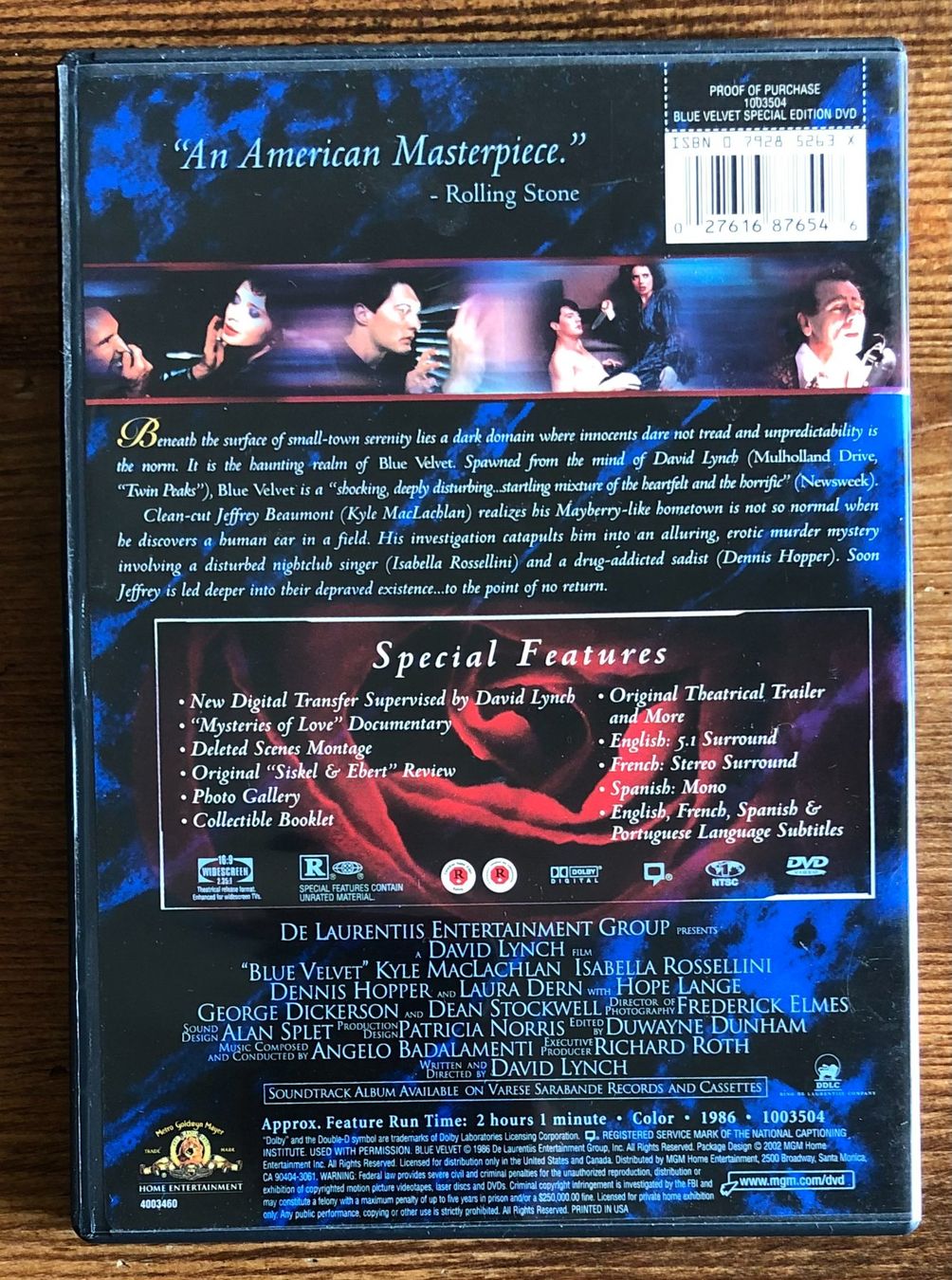 Tutti i DVDs: David Lynch - Blue Velvet DVD, Special Edition – Usato da Luzern venduto da Schlafenicht00 1