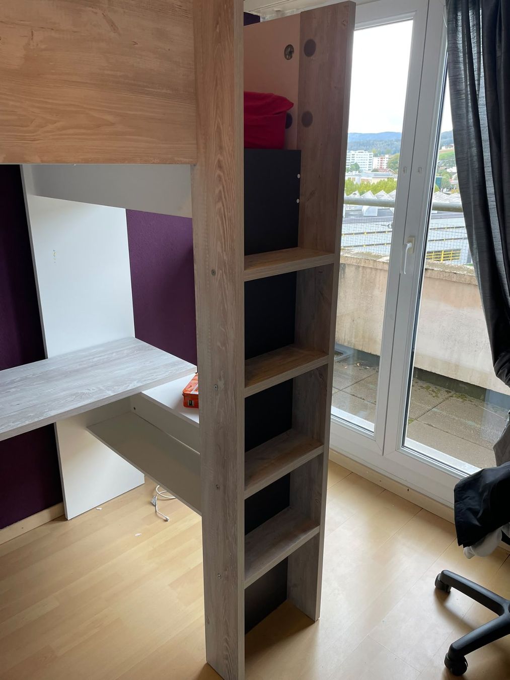 Lit mezzanine avec bureau, petite armoire et matelas inclus (Gebraucht ...