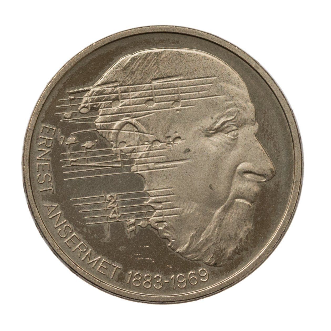 Alle Münzen: 5 Franken 1983 Ernest Ansermet – Gebraucht aus Rotkreuz von Swiss-Coins