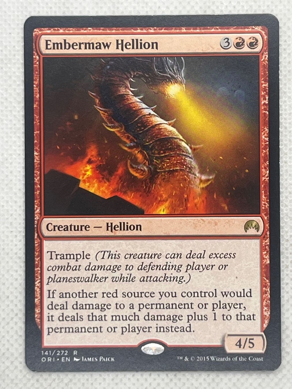 Magic The Gathering Cartes à collectionner: MTG Embermaw Hellion ORI 141 Rare – D'occasion à Hinterkappelen par Kim1992