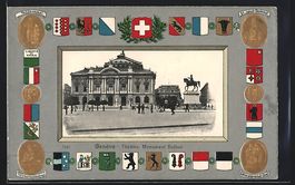 Genève, Théâtre, Monument Dufour, St.
