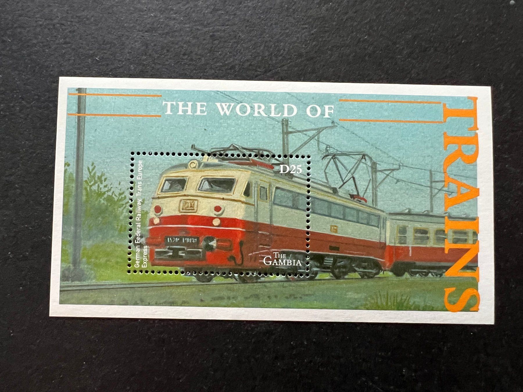 Alle Briefmarken: Gambia Eisenbahn Block  ** Luxus (C592) – Neu (gemäss Beschreibung) aus Hinwil von Sidi4