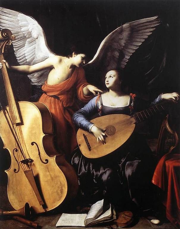 Poster & Bilder: Kunstdruck "Saint Cecilia and Angel" – Gebraucht aus Luzern von Fledermaus82 1