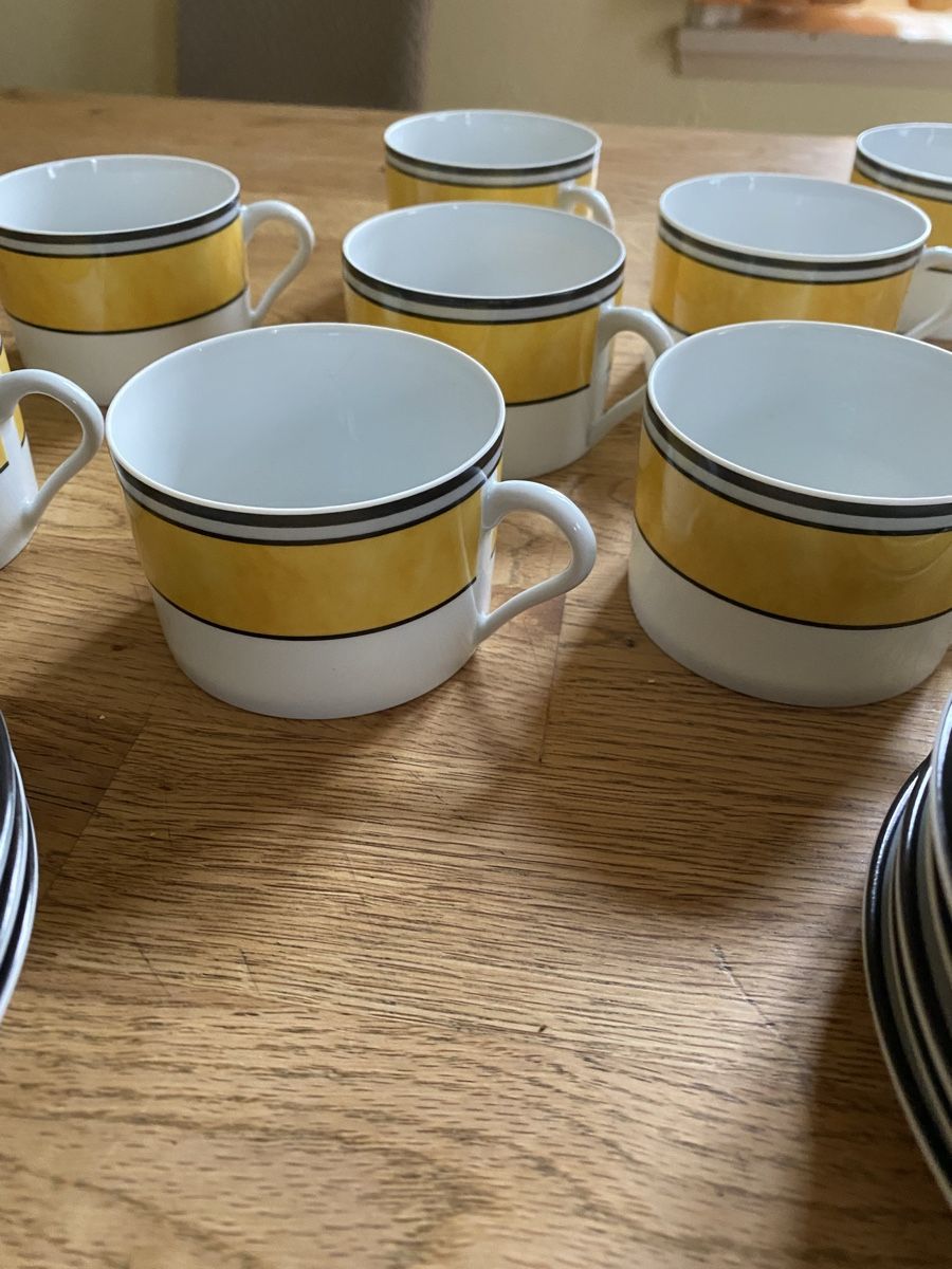 Set di piatti: 9 Kaffeetassen mit Unterteller Limoges – Usato da Flawil venduto da Naphtali 2