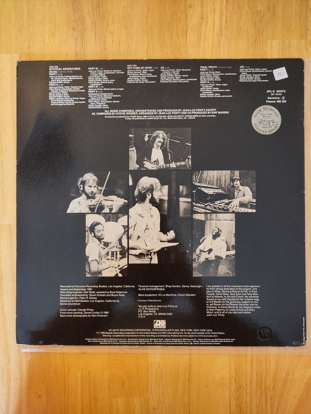 Dischi in vinile: Jean-Luc Ponty | "Mystical Adventures" | LP – Usato da Lausanne venduto da Otvald 1