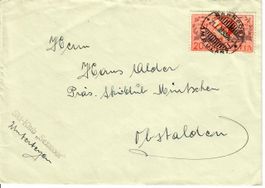 Brief, Ski - Klub Sexmoor  - Bahnpost 1938