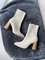 Stiefeletten beige Grösse 38 mit Blockabsatz