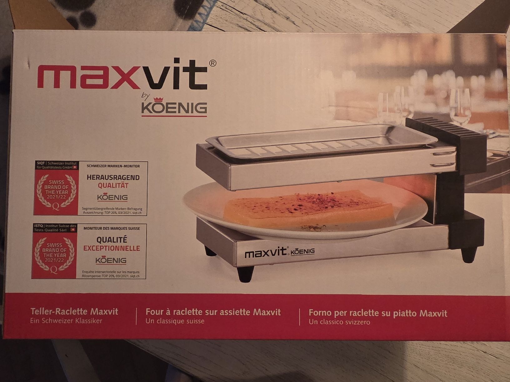 Elettrodomestici da cucina: Koenig Maxvit Teller-Raclette - Der Schweizer Klassiker – Usato da Heimberg venduto da cinderella13 3