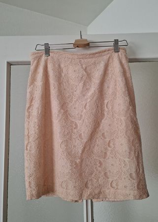Jupe dentelle rose H&M