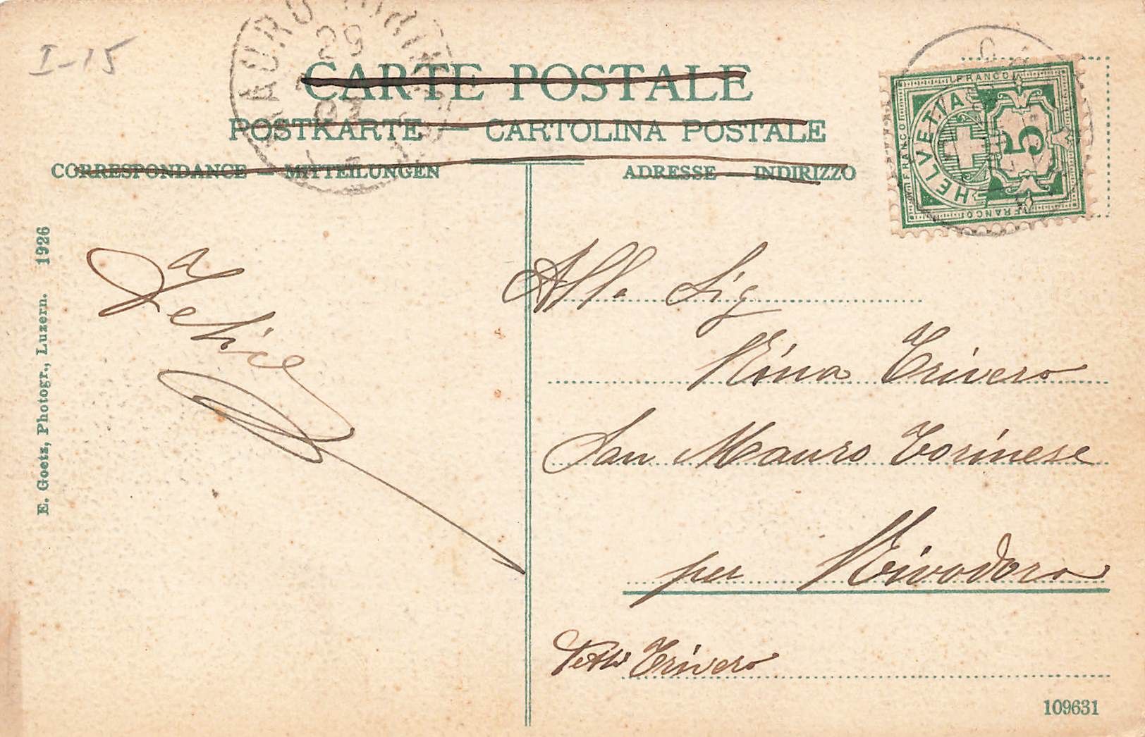 Cartoline postali: Lugano – Usato da Biasca venduto da Blenio71 1