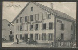 Carte P de 1909 ( Côte-aux-Fées / Hôtel Trois Coronnes )