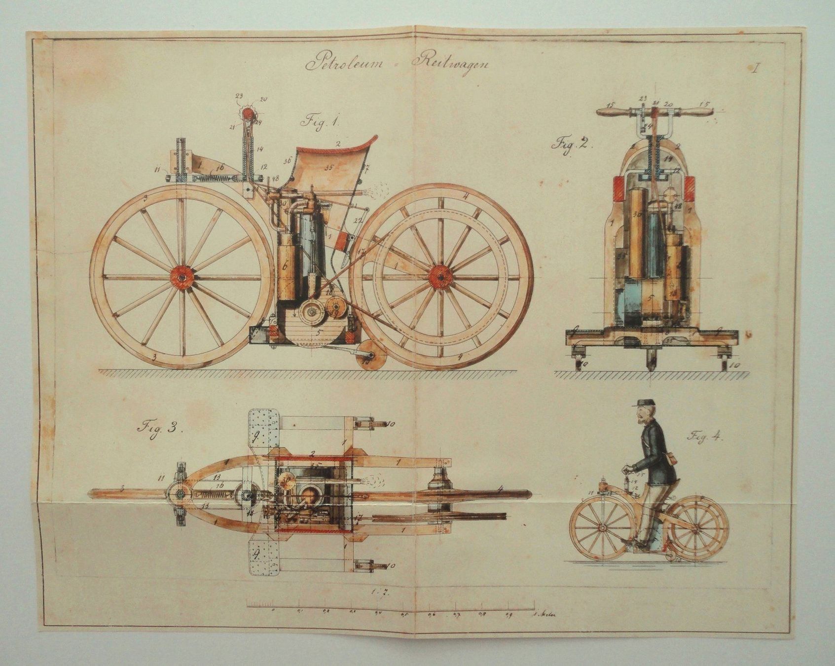 Documents: Petroleum-Reitwagen, Repro-Plankopie – D'occasion à zürich par parts5060