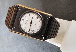 LE ROY 8702 Swiss Made Gold/Stahl elegante Armbanduhr Unisex