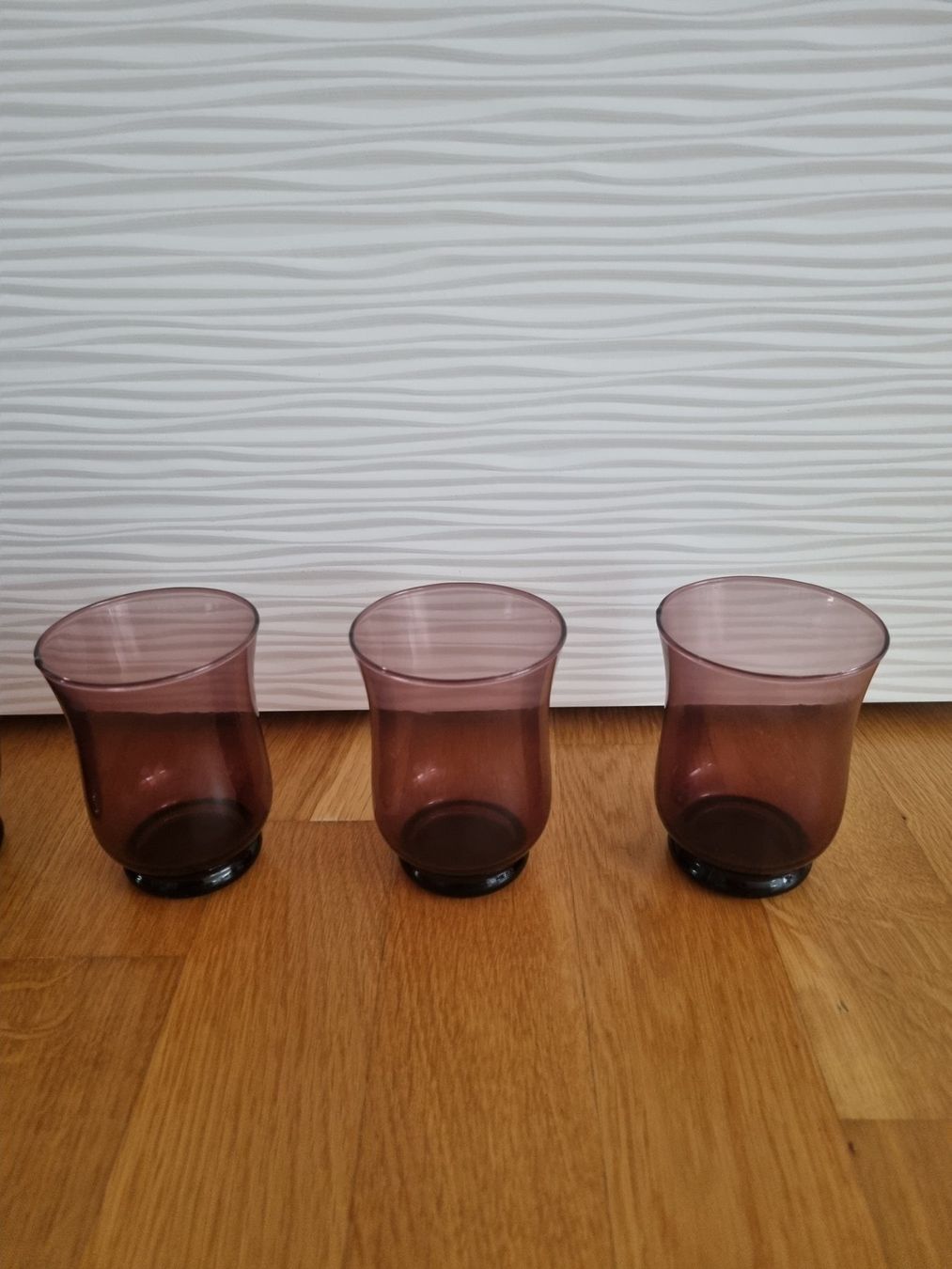 Portacandele: 4x violette Windlichter – Usato da Grüt (Gossau ZH) venduto da Stuntmace 2