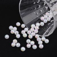 Acrylperlen Weiss glänzt facettiert 6mm / 100Stück