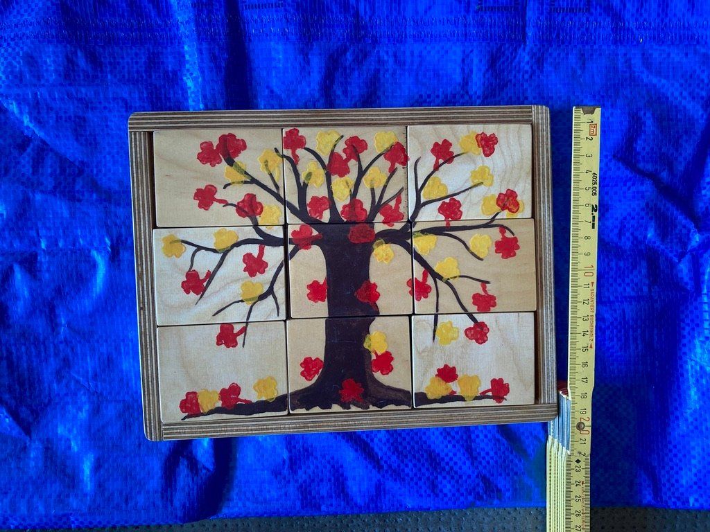 Giochi: Puzzle en bois réversible,auto-correctif, 9 blocs – Usato da Prilly venduto da widmeli 5