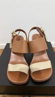 LUZ DA LUA Sandaletten Gr. 38 – Bi-Color Caramel/Beige 