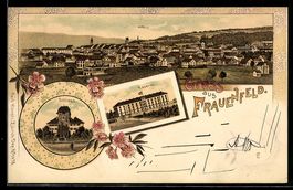Litho Frauenfeld, Kaserne, Schloss, Pano