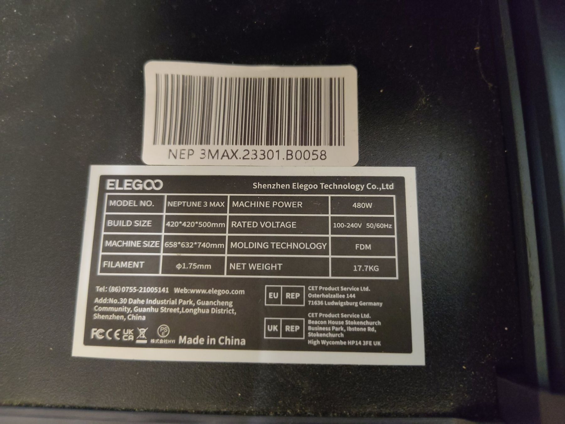 Elegoo Imprimante 3D: 3D Drucker Elegoo Neptune 3 Max – D'occasion à Burgdorf par Luki23 2
