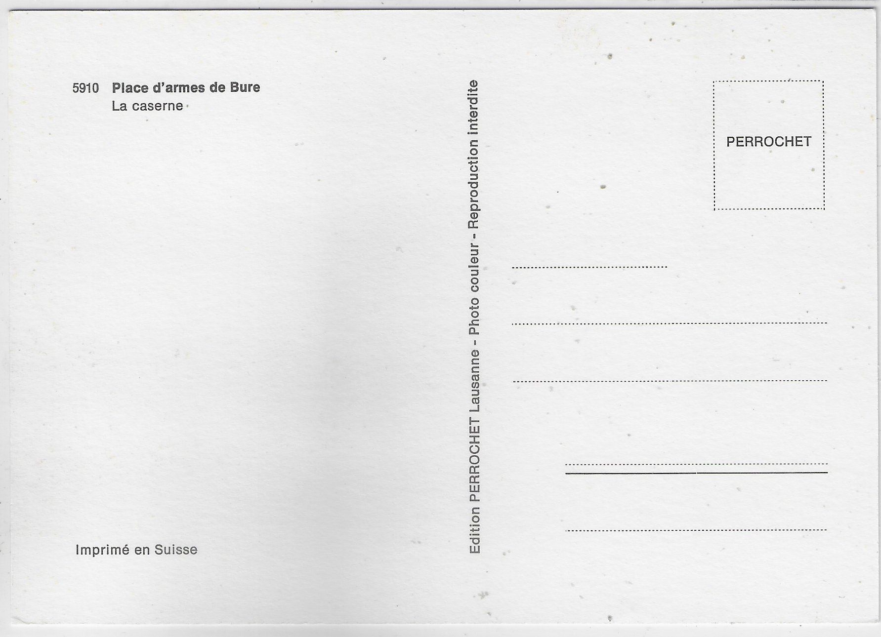 Cartoline postali: Place d'armes de Bure - La caserne – Usato da Ettingen venduto da Kartenplanet 1