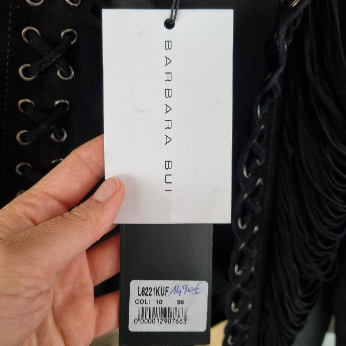 Giacche: Lederjacke Fransen Barbara Bui schwarz 36 neu – Nuovo (secondo la descrizione) da Bad Zurzach venduto da Mfritzli 2