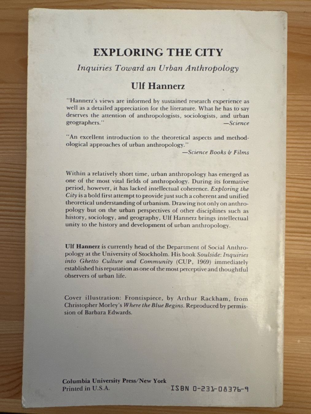 Bücher: ULF HANNERZ (Buch) Exploring the City – Gebraucht aus Zürich von Tarafo5 1
