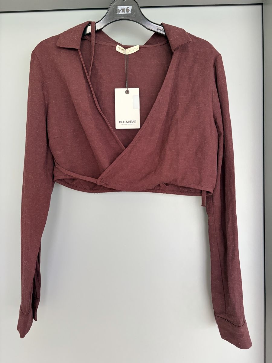 Pull&Bear Blusen: Pull&Bear blouse croisée brun taille M neuf avec étiquet – Neu und originalverpackt aus Champlan von Ger77 1