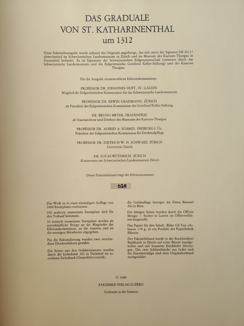 Livres: FAKSIMILE - DAS GRADUALE VON ST. KATHARINENTHAL – D'occasion à Goldach par Gaip 5
