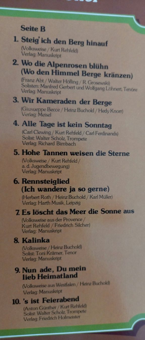 Dischi in vinile: LP "Die 20 schönsten Chöre" – Nuovo (secondo la descrizione) da Binningen venduto da mar_2jlr 8